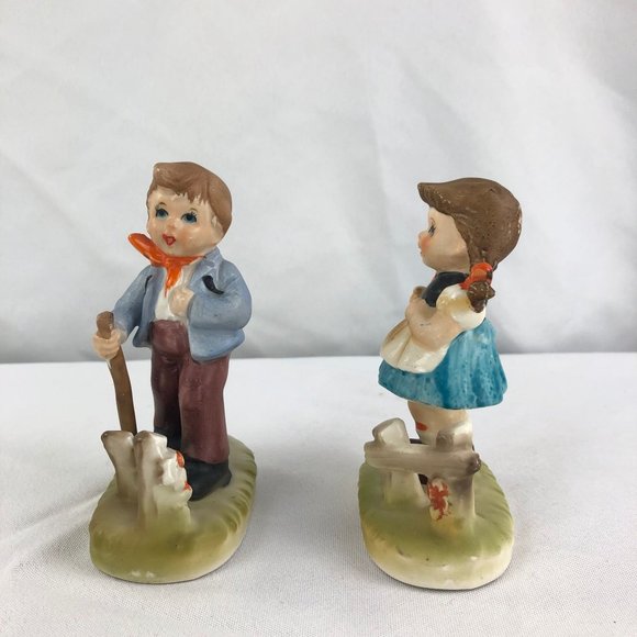 Lot Vintage Ceramic Boy Girl Figurines by CM Inc. Chadwick Japan 50s 60s MCM - Picture 3 of 9